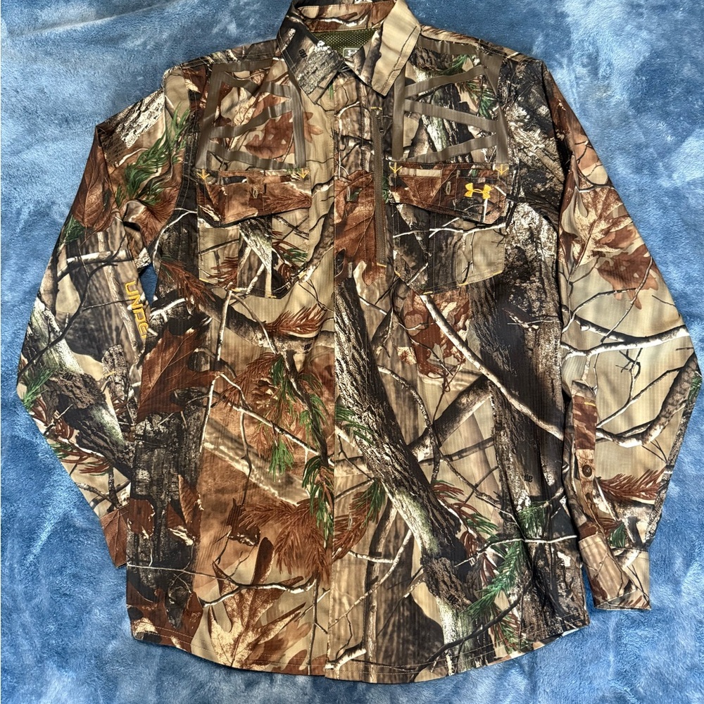 Under Armour Men's Woodland Camo Shirt Jacket